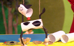 Zin in Zappelin - koe marionet