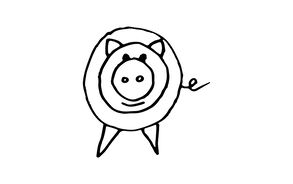 De Handjes - Tekening Varken