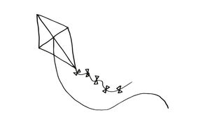 De Handjes - Tekening vlieger