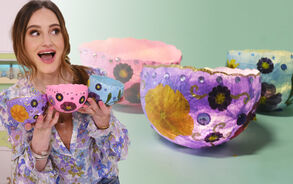 Jill - Theelichtje van gedroogde bloemen