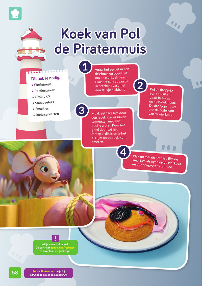 Koek van Pol de Piratenmuis - traktatie 