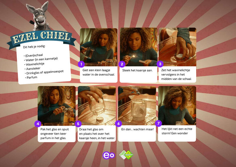 Knutselen met Ezel Chiel: maak samen een storm in een glas