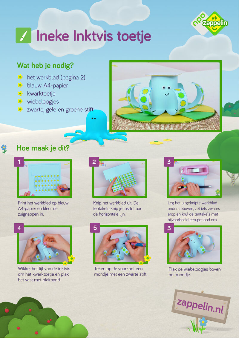 Zin in Zappelin - Ineke Inktvis toetje