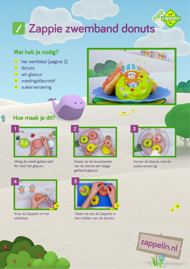 Zin in Zappelin - Zappie zwemband donuts