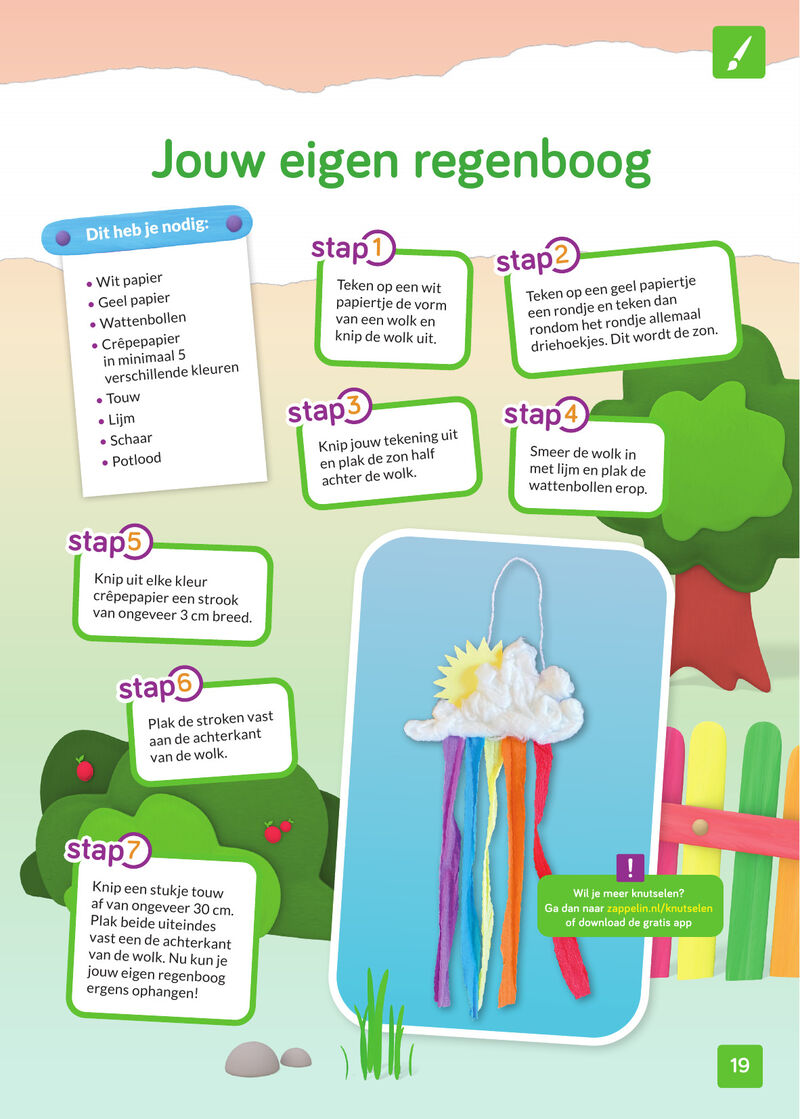 Zin in Zappelin - Knutsel regenboog