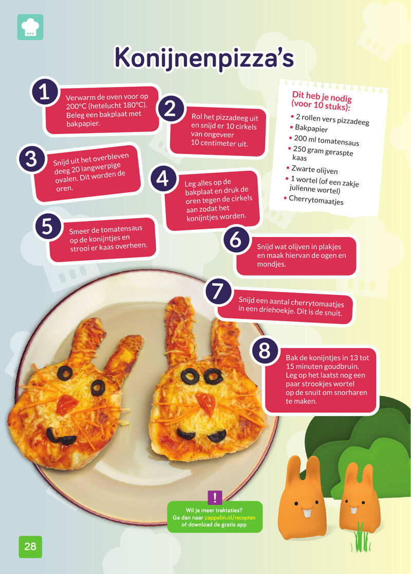 Zin in Zappelin - Traktatie Konijnenpizza