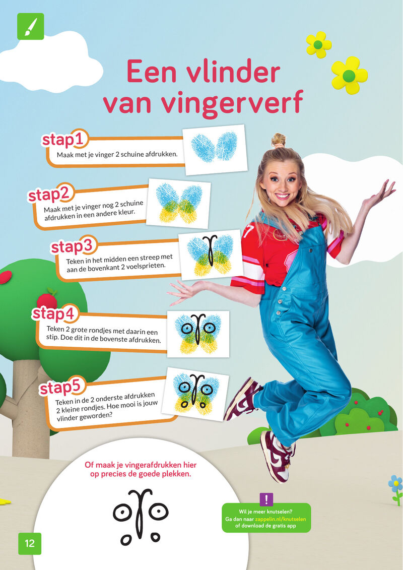 Vlinder vingerverven