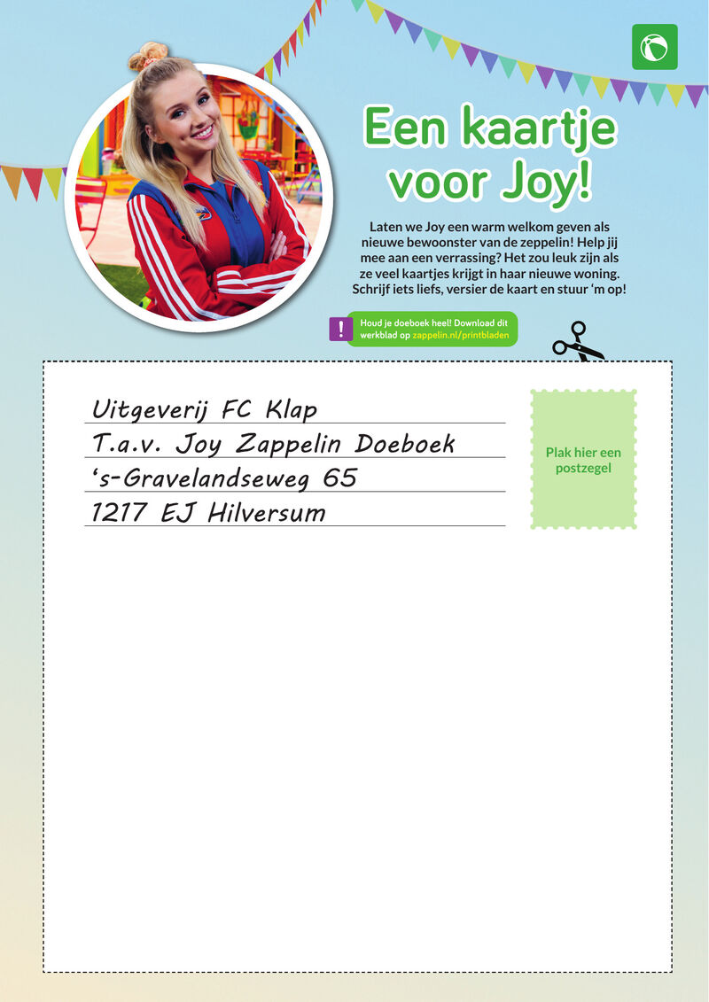 Schrijf een kaart voor Joy!
