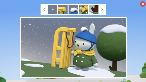 Nijntje sleeën zoekplaatje